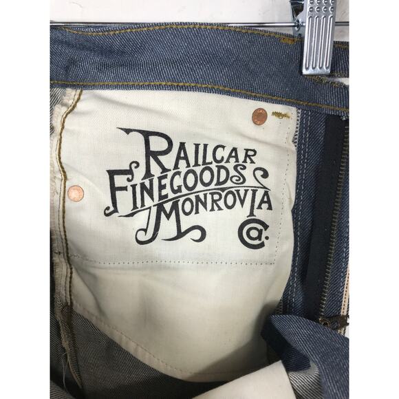 Railcar Fine Good Womens Monrovia Made USA Selvedge Raw Denim Jean Vixen Skinny - Picture 10 of 13